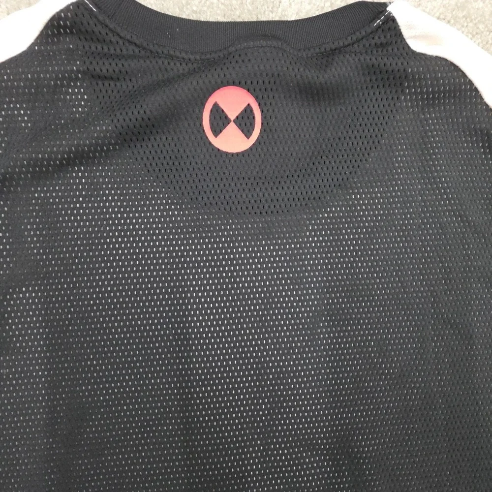 Vintage Nike Dri-Fit Shirt Mens 2XL Black White Y2K Swoosh‎ Just Do It Spellout